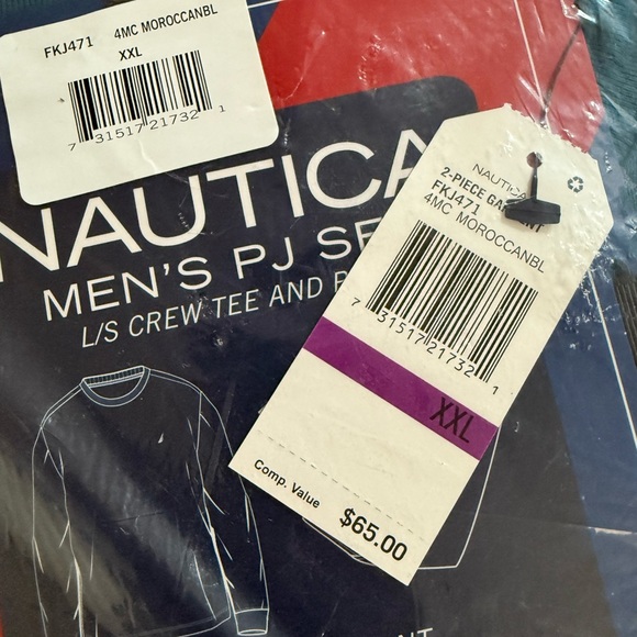 NWT NAUTICA MENS  PJ SET XXL - Picture 6 of 7